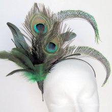 Peacock Fascinator- 1920s- Feather Headband For Ladies Kentucky Derby